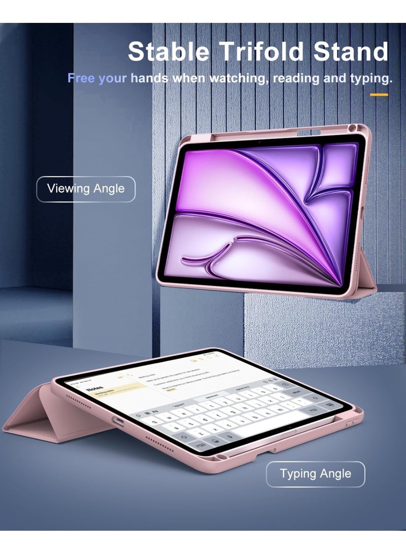 حافظة  Slim Smart Case لأجهزة iPad Air مقاس 10.9 بوصة (الجيل السادس/السابع/ الرابع / الخامس  2020/2022) مع حامل قلم – غطاء شفاف مقاوم للصدمات مع ميزة التشغيل/السكون التلقائي - Image 4